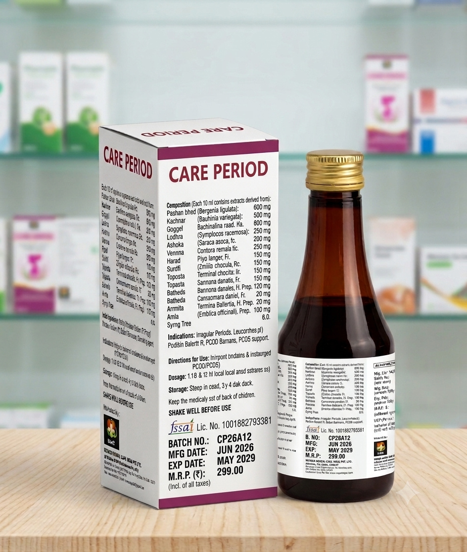CARE PERIOD Syrup – Natural Menstrual Comfort & Hormonal Balance (200ml)